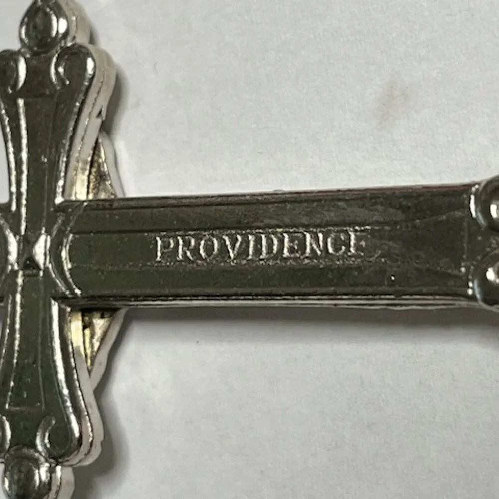 Silver-Toned Metal Jesus Crucifix Cross Keychain Pendant Charm Providence1.5